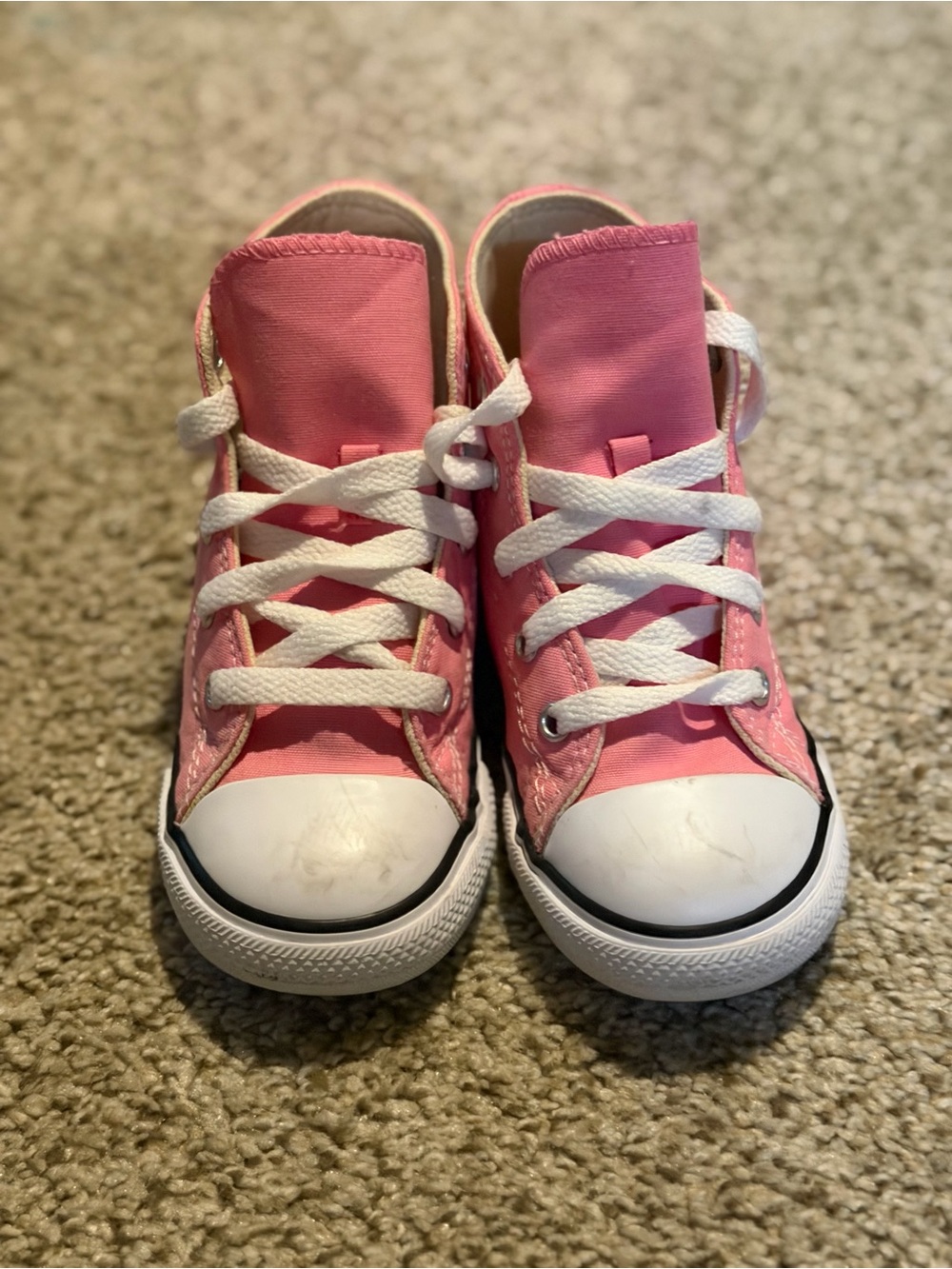 Converse Kids Pink Canvas High-Top Sneakers